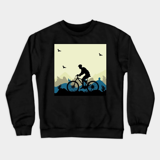 Mountain bike Crewneck Sweatshirt by FIFTY CLOTH